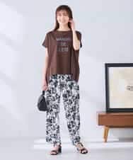 K2KGD39035 a.v.v(アー・ヴェ・ヴェ) ゆるプリントTシャツ ダークグレー（ロゴ）