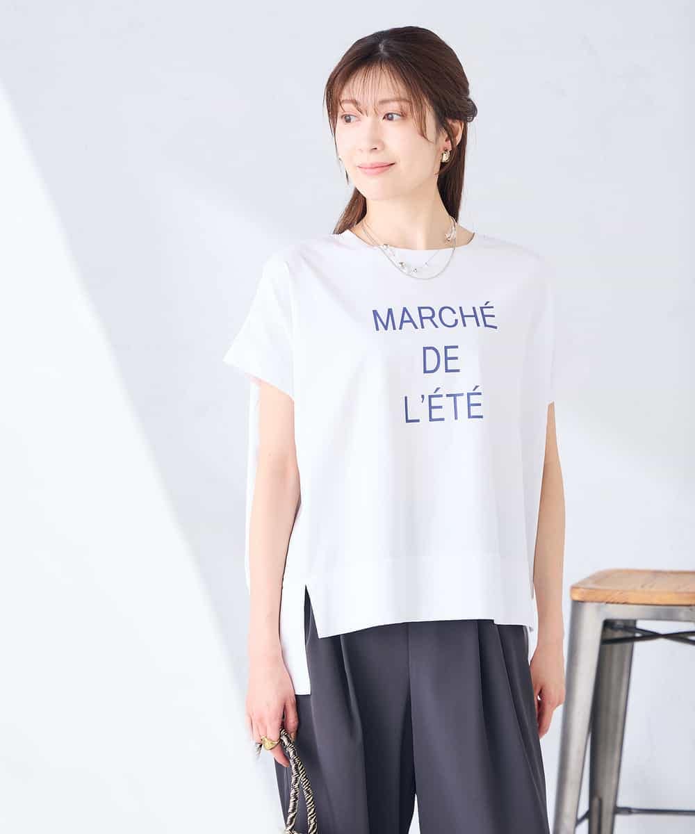 K2KGD39035 a.v.v(アー・ヴェ・ヴェ) ゆるプリントTシャツ ダークグレー（ロゴ）