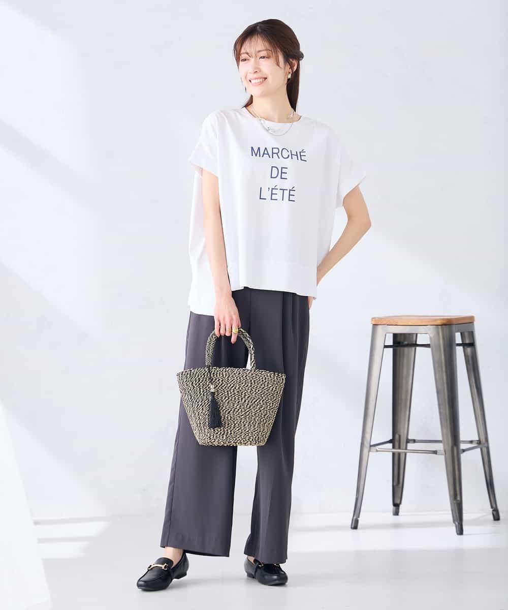 K2KGD39035 a.v.v(アー・ヴェ・ヴェ) ゆるプリントTシャツ ダークグレー（ロゴ）