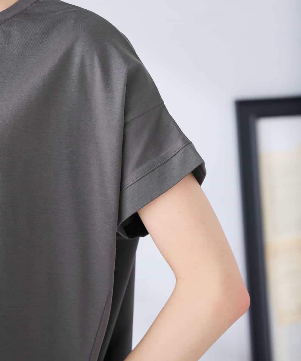 K2KGD39035 a.v.v(アー・ヴェ・ヴェ) ゆるプリントTシャツ ダークグレー（ロゴ）