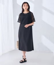 K2PHD03069 a.v.v(アー・ヴェ・ヴェ) メッシュレイヤードワンピース ブラウン