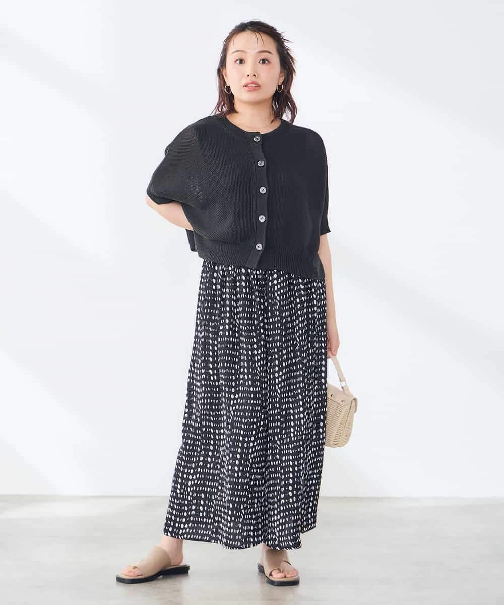 K3CID33054 a.v.v Elmi(アー・ヴェ・ヴェ) 【低身長サイズ】2WAY テープヤーンカーディガン ベージュ
