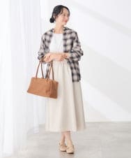 K3HJD04069 a.v.v Elmi(アー・ヴェ・ヴェ) 【低身長サイズ/2WAY】シアーチェックリバーシブルスカート【洗える】 グリーン