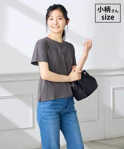 K3KHD54029  【低身長サイズ】コンパクトロゴTシャツ【接触冷感/UVカット/コットン100%】