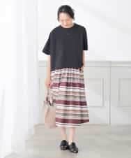 K3KID78044 a.v.v Elmi(アー・ヴェ・ヴェ) 【低身長サイズ】バックシャーリングTシャツ オレンジ