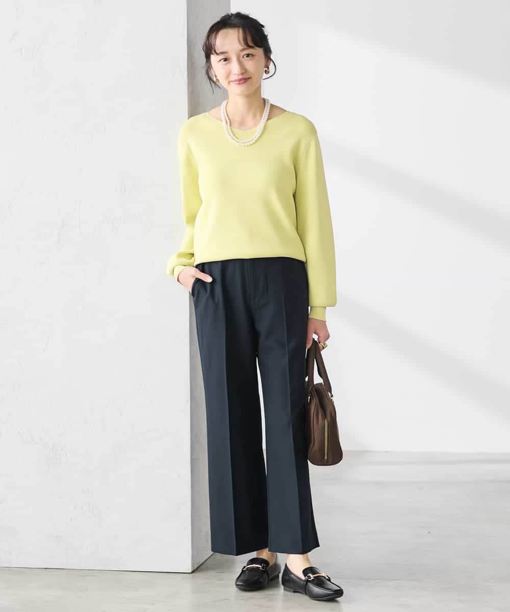 K3LFD02049 a.v.v Elmi(アー・ヴェ・ヴェ) 【低身長サイズ】［支持率NO.1/イージーケア/ストレッチ］スッキリ見えストレートパンツ ピンク