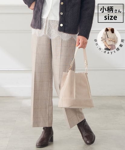 K3LJD10054 a.v.v Elmi 【低身長サイズ/n.n.days様ご紹介】ラク魅せスッキリストレートパンツ［支持率NO.1/イージーケア/洗える］
