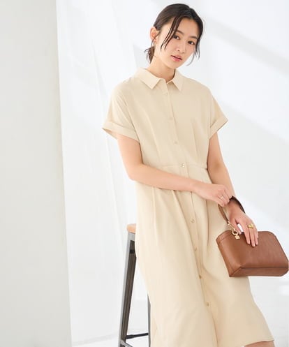 K6EHF27089  【WEB限定】ドルマンスリーブシャツワンピース
