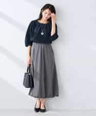 K6KFD04039 a.v.v(アー・ヴェ・ヴェ) 【WEB限定/洗える】タックスリーブカットソー ライトブルー