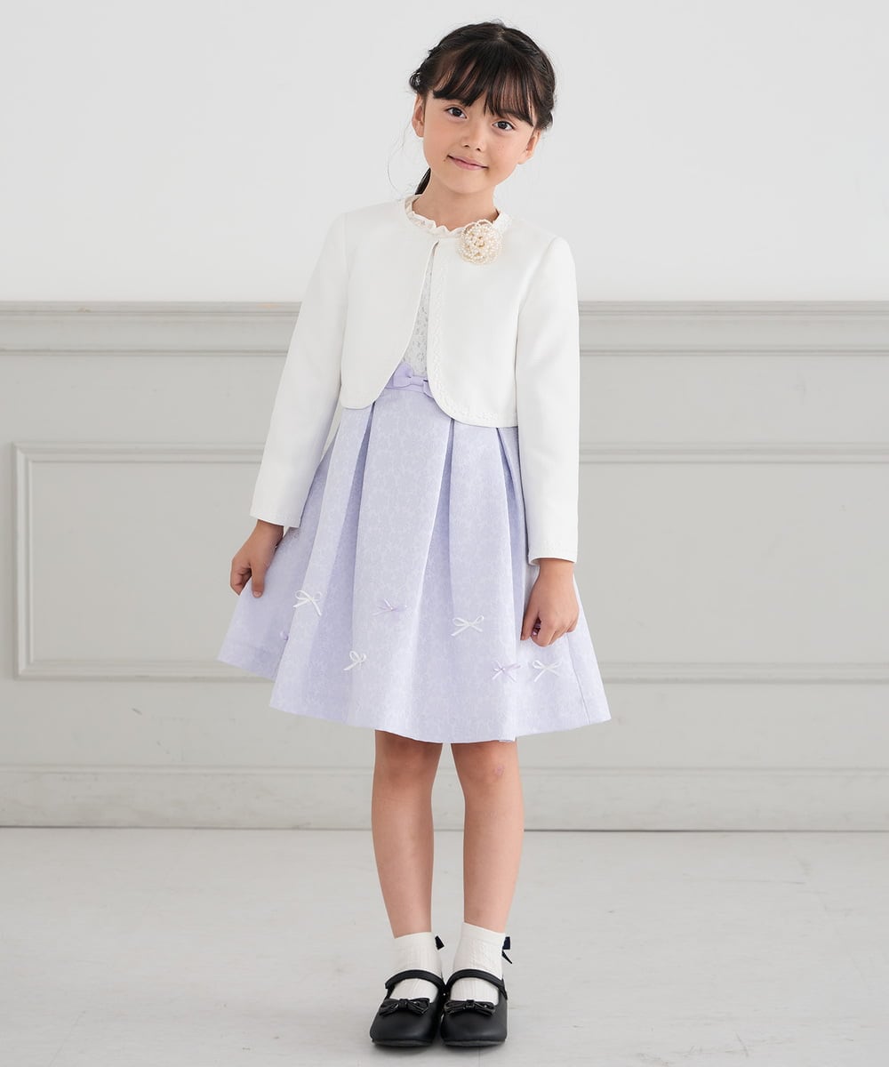 KG2CD01024 a.v.v KIDS(アー・ヴェ・ヴェ) [KIDS]【2026セレモニー】パール調フラワーコサージュ アイボリー