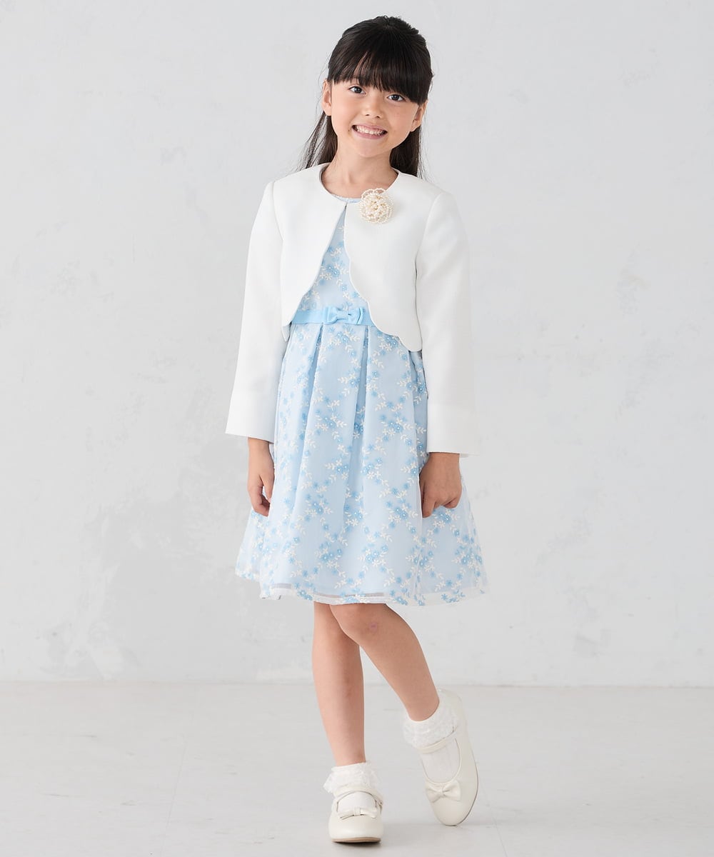 KG2CD01024 a.v.v KIDS(アー・ヴェ・ヴェ) [KIDS]【2026セレモニー】パール調フラワーコサージュ アイボリー