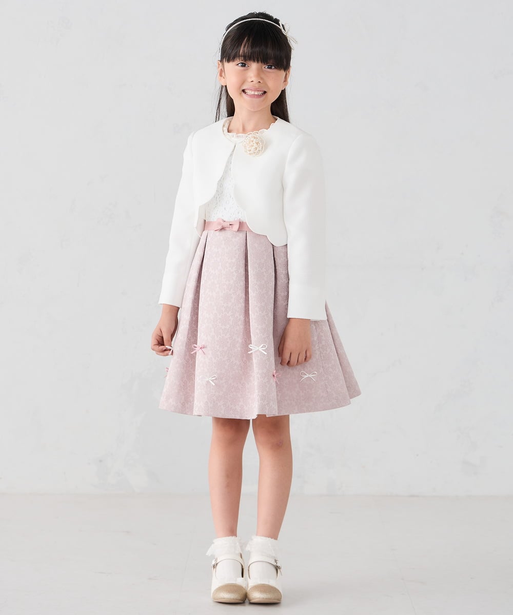KG2CD01024 a.v.v KIDS(アー・ヴェ・ヴェ) [KIDS]【2026セレモニー】パール調フラワーコサージュ アイボリー