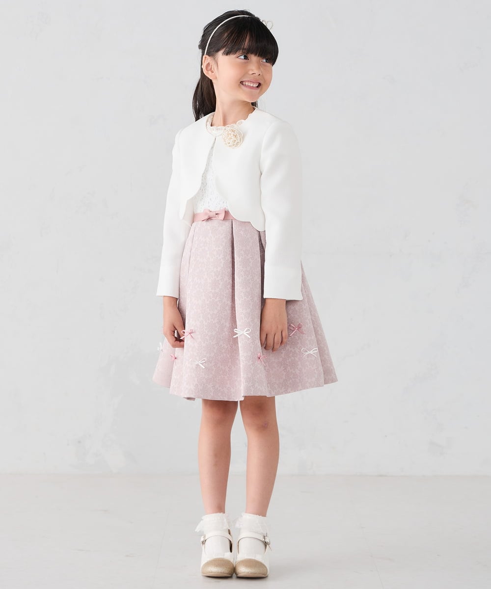 KG2CD01024 a.v.v KIDS(アー・ヴェ・ヴェ) [KIDS]【2026セレモニー】パール調フラワーコサージュ アイボリー
