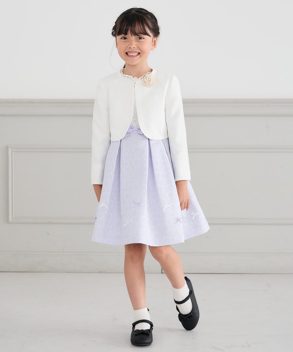 KG2CD01024 a.v.v KIDS(アー・ヴェ・ヴェ) [KIDS]【2026セレモニー】パール調フラワーコサージュ アイボリー