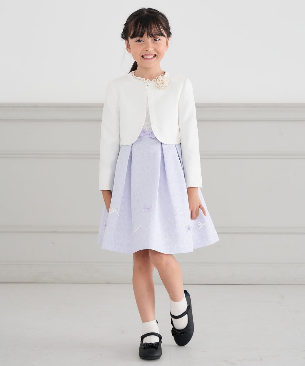 KG2CD01024 a.v.v KIDS(アー・ヴェ・ヴェ) [KIDS]【2026セレモニー】パール調フラワーコサージュ アイボリー