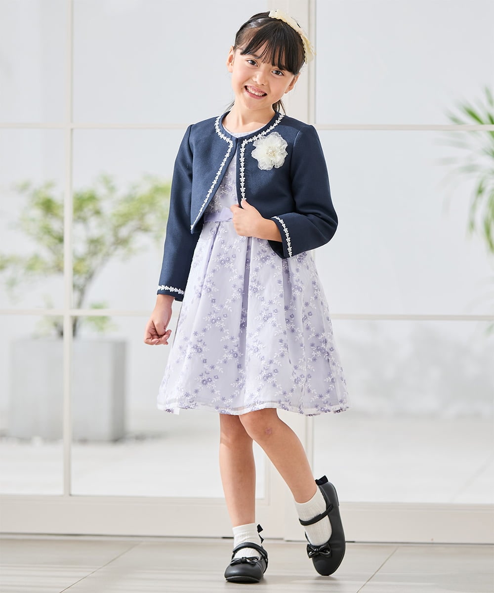 KG2CD02021 a.v.v KIDS(アー・ヴェ・ヴェ) [KIDS]【2026セレモニー】ラメフラワーコサージュ アイボリー