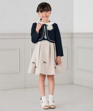KG2CD02021 a.v.v KIDS(アー・ヴェ・ヴェ) [KIDS]【2026セレモニー】ラメフラワーコサージュ アイボリー