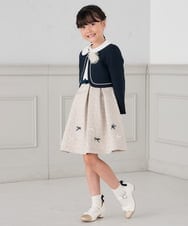 KG2CD02021 a.v.v KIDS(アー・ヴェ・ヴェ) [KIDS]【2026セレモニー】ラメフラワーコサージュ アイボリー