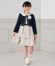 KG2CD02021 a.v.v KIDS(アー・ヴェ・ヴェ) [KIDS]【2026セレモニー】ラメフラワーコサージュ アイボリー