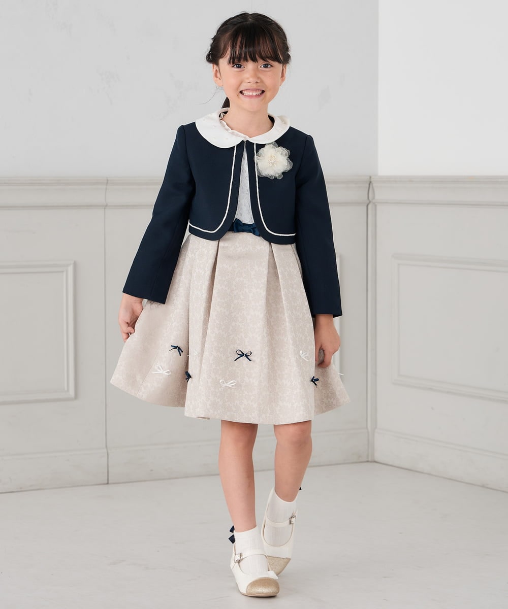 KG2CD02021 a.v.v KIDS(アー・ヴェ・ヴェ) [KIDS]【2026セレモニー】ラメフラワーコサージュ アイボリー