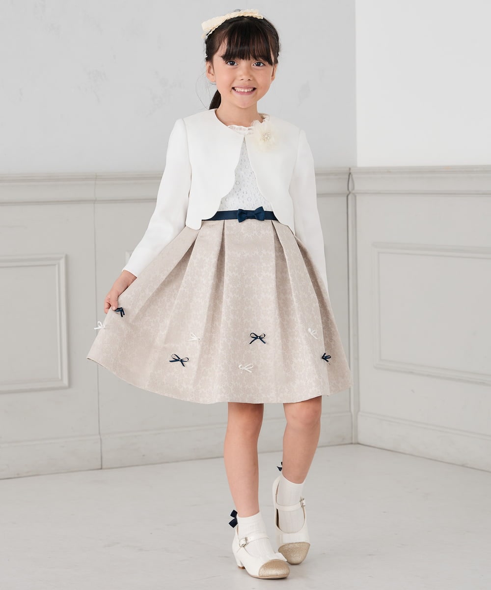 KG2CD02021 a.v.v KIDS(アー・ヴェ・ヴェ) [KIDS]【2026セレモニー】ラメフラワーコサージュ アイボリー