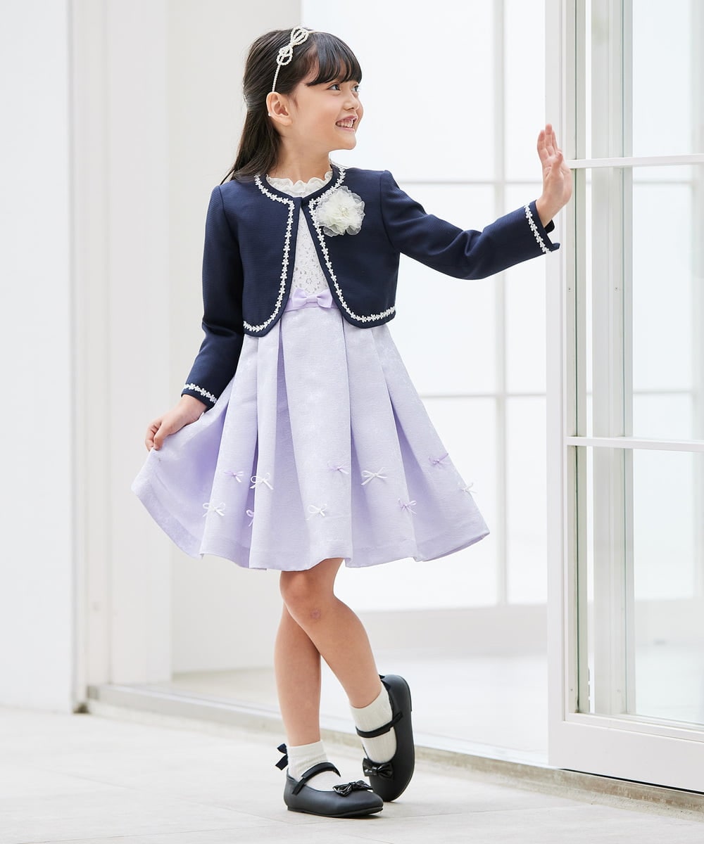 KG2CD02021 a.v.v KIDS(アー・ヴェ・ヴェ) [KIDS]【2026セレモニー】ラメフラワーコサージュ アイボリー