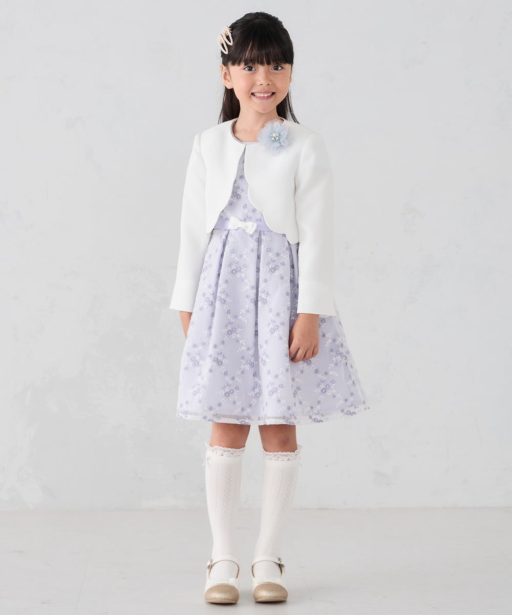 KG2CD02021 a.v.v KIDS(アー・ヴェ・ヴェ) [KIDS]【2026セレモニー】ラメフラワーコサージュ ラベンダー