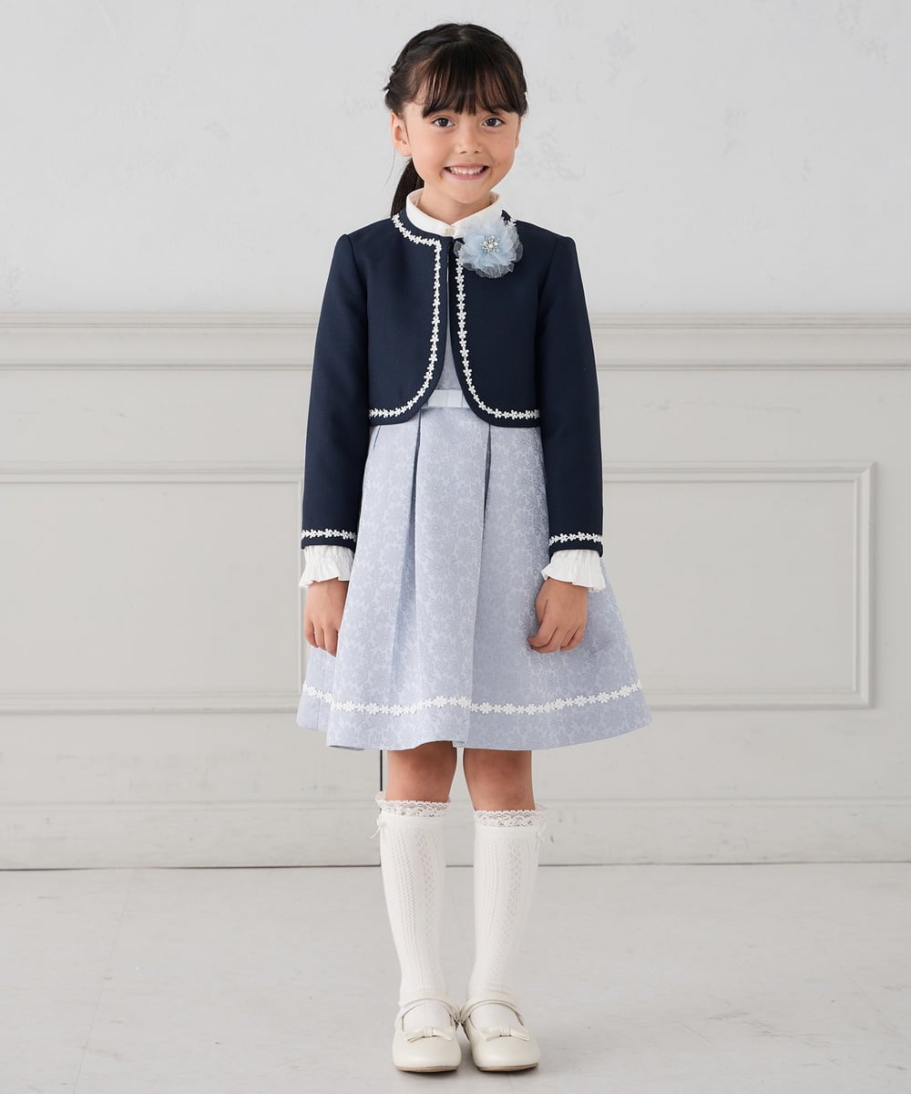 KG2CD02021 a.v.v KIDS(アー・ヴェ・ヴェ) [KIDS]【2026セレモニー】ラメフラワーコサージュ ラベンダー