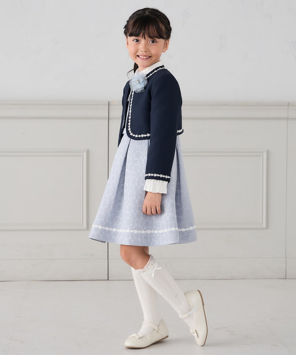 KG2CD02021 a.v.v KIDS(アー・ヴェ・ヴェ) [KIDS]【2026セレモニー】ラメフラワーコサージュ ラベンダー