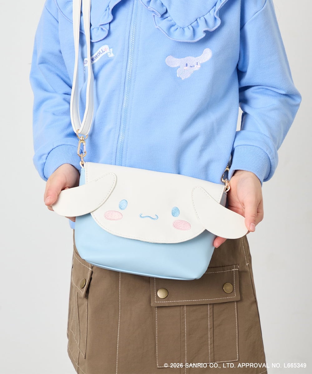 KG5ED01044 a.v.v KIDS(アー・ヴェ・ヴェ) 【数量限定】[シナモロール／ポチャッコ]お顔ショルダーバッグ ライトブルー