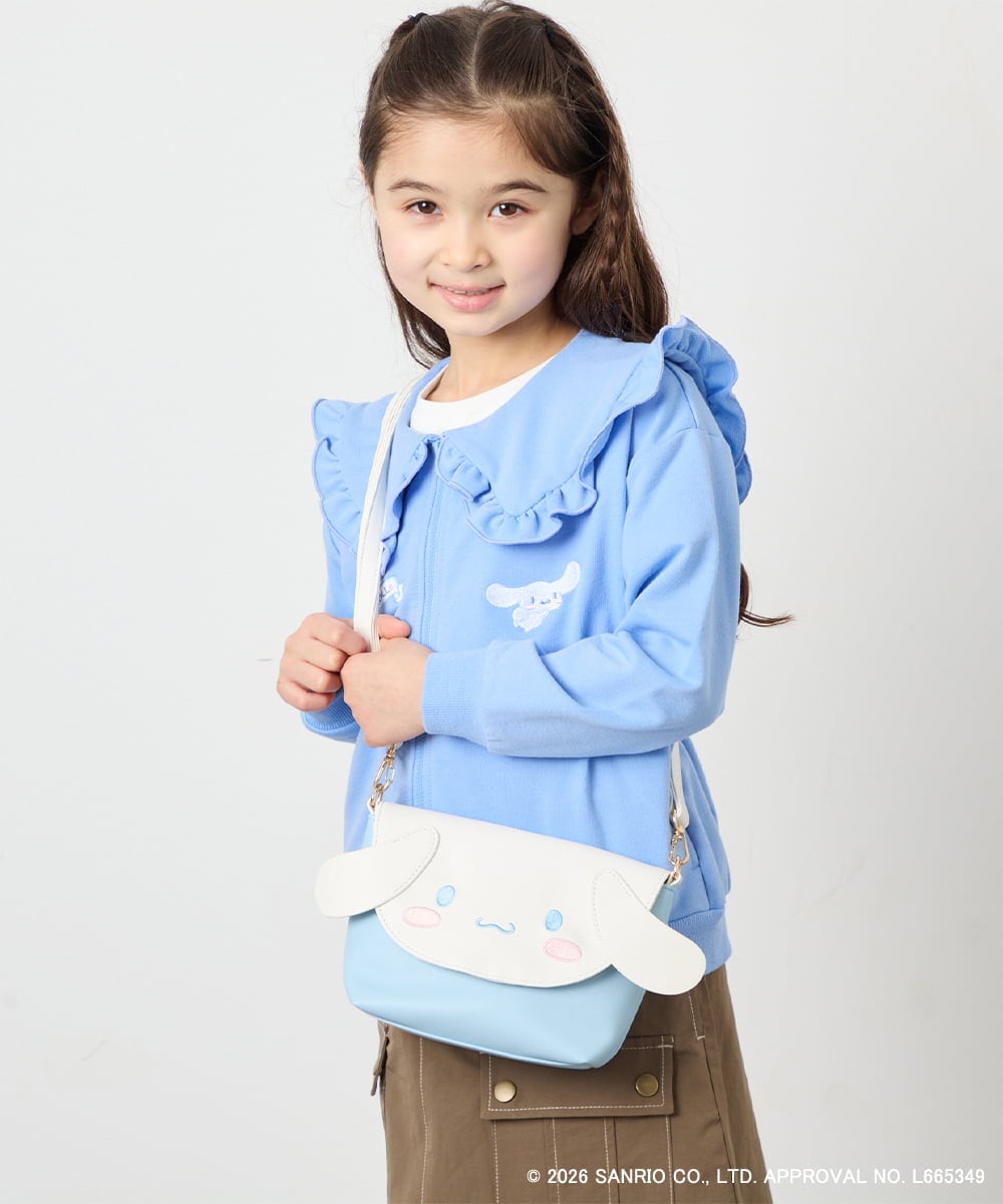 KG5ED01044 a.v.v KIDS(アー・ヴェ・ヴェ) 【数量限定】[シナモロール／ポチャッコ]お顔ショルダーバッグ ライトブルー