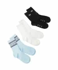 KGLGD10014 a.v.v KIDS(アー・ヴェ・ヴェ) 【19-21/22-24cm】【3点セット】アソートソックス ライトブルー