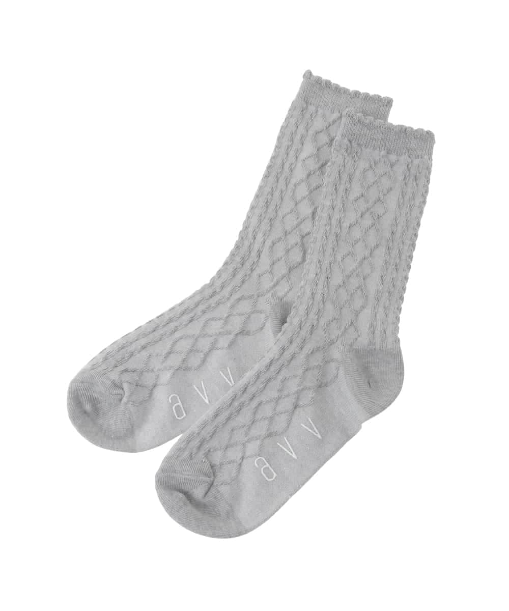 KGLGD10014 a.v.v KIDS(アー・ヴェ・ヴェ) 【19-21/22-24cm】【3点セット】アソートソックス ラベンダー