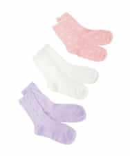 KGLGD11014 a.v.v KIDS(アー・ヴェ・ヴェ) 【19-21/22-24cm】【3点セット】アソートソックス ピンク