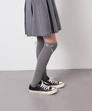 KGLGD14009 a.v.v KIDS(アー・ヴェ・ヴェ) 【19-21/22-24cm】サイドリボンニーハイ グレー