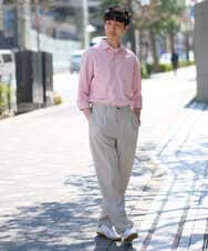 KHBGD30054 a.v.v MEN(アー・ヴェ・ヴェ) 累計15,000枚販売！リネン混シャツ【接触冷感 / 速乾/ストレッチ / イージーケア / 洗濯機で洗える】 ラベンダー