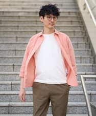 KHBGD30054 a.v.v MEN(アー・ヴェ・ヴェ) 累計15,000枚販売！リネン混シャツ【接触冷感 / 速乾/ストレッチ / イージーケア / 洗濯機で洗える】 ラベンダー
