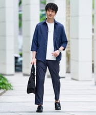KHBGD30054 a.v.v MEN(アー・ヴェ・ヴェ) 累計15,000枚販売！リネン混シャツ【接触冷感 / 速乾/ストレッチ / イージーケア / 洗濯機で洗える】 ラベンダー