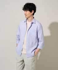 KHBGD30054 a.v.v MEN(アー・ヴェ・ヴェ) 累計15,000枚販売！リネン混シャツ【接触冷感 / 速乾/ストレッチ / イージーケア / 洗濯機で洗える】 ラベンダー