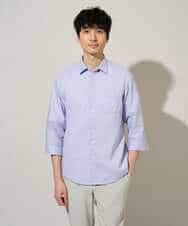 KHBGD30054 a.v.v MEN(アー・ヴェ・ヴェ) 累計15,000枚販売！リネン混シャツ【接触冷感 / 速乾/ストレッチ / イージーケア / 洗濯機で洗える】 ラベンダー