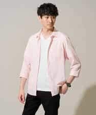 KHBGD37064 a.v.v MEN(アー・ヴェ・ヴェ) ドライシアサッカーシャツ【イージーケア / 洗濯機で洗える / 快適ストレッチ】 ブルー
