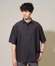KHBGD49069 a.v.v MEN(アー・ヴェ・ヴェ) ワンランク上の印象を与えるカジュアルシャツ【イージーケア/洗濯機で洗える/毛玉になりにくい】スカシウェーブゴブソデオープンカラーシャツ オレンジ