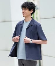 KHBGD78049 a.v.v MEN(アー・ヴェ・ヴェ) <新色&再入荷> ＼夏に嬉しい機能全部付き／　リライト オープンカラーシャツ ダークグレー
