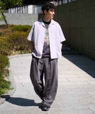 KHBGD78049 a.v.v MEN(アー・ヴェ・ヴェ) <新色&再入荷> ＼夏に嬉しい機能全部付き／　リライト オープンカラーシャツ ダークグレー