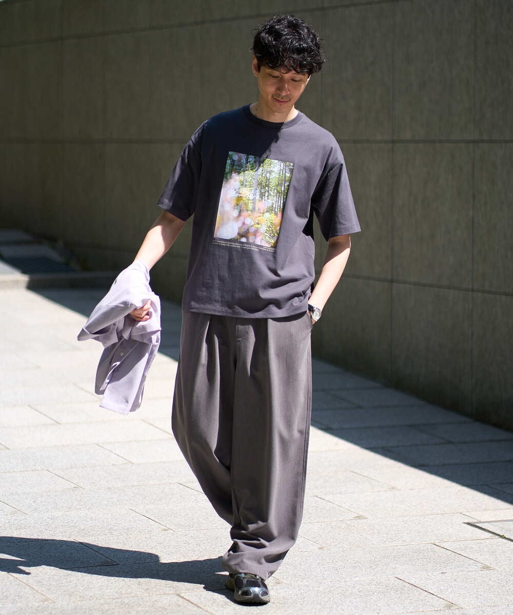 KHBGD78049 a.v.v MEN(アー・ヴェ・ヴェ) <新色&再入荷> ＼夏に嬉しい機能全部付き／　リライト オープンカラーシャツ ダークグレー