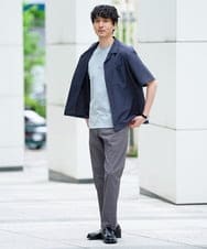 KHBGD78049 a.v.v MEN(アー・ヴェ・ヴェ) <新色&再入荷> ＼夏に嬉しい機能全部付き／　リライト オープンカラーシャツ ダークグレー
