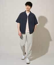 KHBGD78049 a.v.v MEN(アー・ヴェ・ヴェ) <新色&再入荷> ＼夏に嬉しい機能全部付き／　リライト オープンカラーシャツ ダークグレー