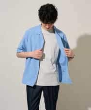 KHBGD78049 a.v.v MEN(アー・ヴェ・ヴェ) <新色&再入荷> ＼夏に嬉しい機能全部付き／　リライト オープンカラーシャツ ダークグレー
