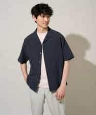 KHBGD78049 a.v.v MEN(アー・ヴェ・ヴェ) <新色&再入荷> ＼夏に嬉しい機能全部付き／　リライト オープンカラーシャツ ダークグレー