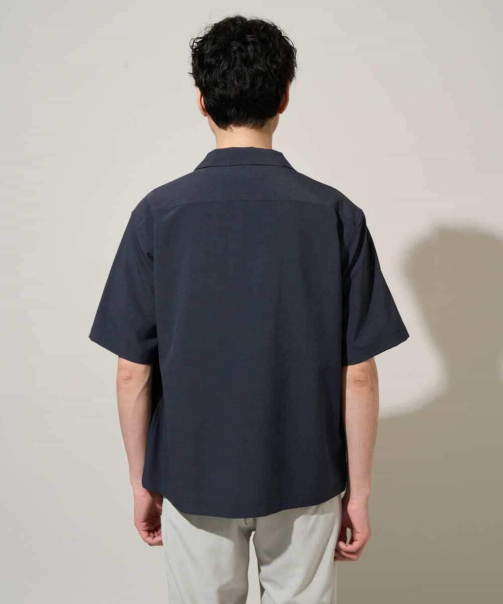 KHBGD78049 a.v.v MEN(アー・ヴェ・ヴェ) <新色&再入荷> ＼夏に嬉しい機能全部付き／　リライト オープンカラーシャツ ダークグレー